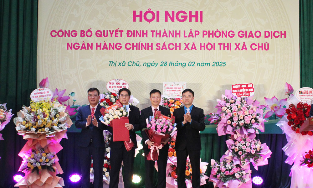 Công bố quyết định thành lập Phòng giao dịch Ngân hàng Chính sách Trang Chủ MB66.COM Chính Thức 2026 Tặng Code +66K thị xã Chũ